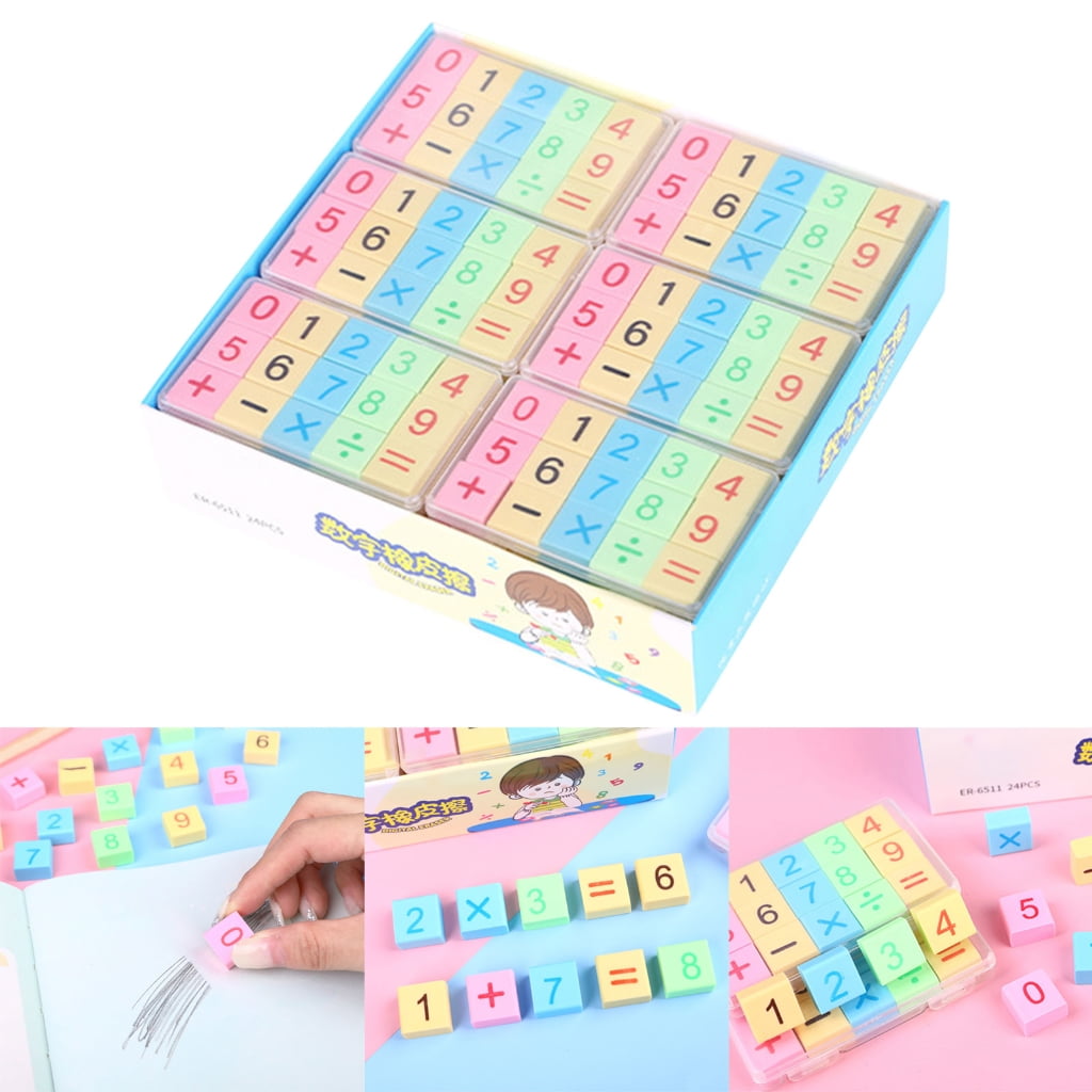 Zeiwohndc Multipurpose Small Size Number Erasers for Drawing Studio and Home Use