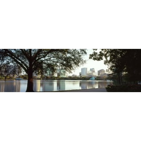 Pottery Barn Orange County Buildings at the waterfront Lake Eola Orlando Orange County Florida USA Canvas Art - Panoramic Images (36 x 12) ()