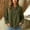 Army Green, variant on Women's Casual Half Zip Sweatshirts Long Sleeve Collared Pullover Jackets V Neck Solid Color Work Tops with Pockets