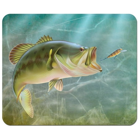 POPCreation Bass Fishing Mouse Pad from Redeye Laser works Mouse pads Gaming Mouse Pad 9.84x7.87