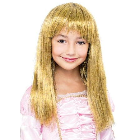 Glitzy Glamour Bob Gold Child Costume Wig One Size