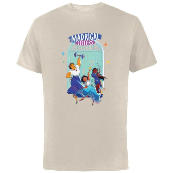 Disney Encanto Mirabel Isabela Luisa Madrigal Sisters Dance - Short Sleeve Cotton T-Shirt for Adults - Customized-Natural