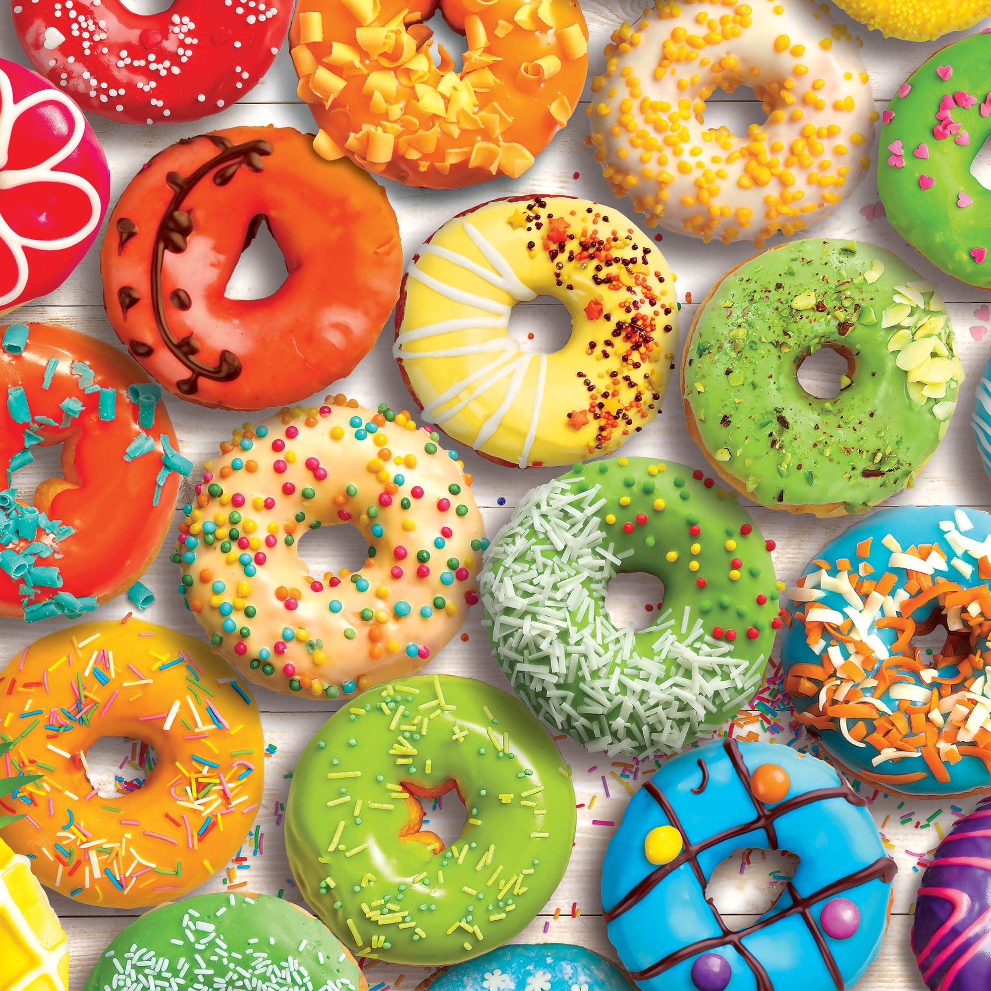 Eurographics: Puzzle Tin: Donut Rainbow - 550 Piece Jigsaw - Collectible Decorative Desert Shaped Gift Tin, 13 x 19" Assembled, High-Quality Materials