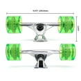 thumbnail image 6 of Victory Jump Longboard Skateboard Trucks and Wheels Set, Skateboard Accessories, Skateboard Trucks 7 inch, Skateboard wheels 70mm, Skateboard Bearings (7 inch Silver Truck w 70mm Gel Green Wheels), 6 of 7