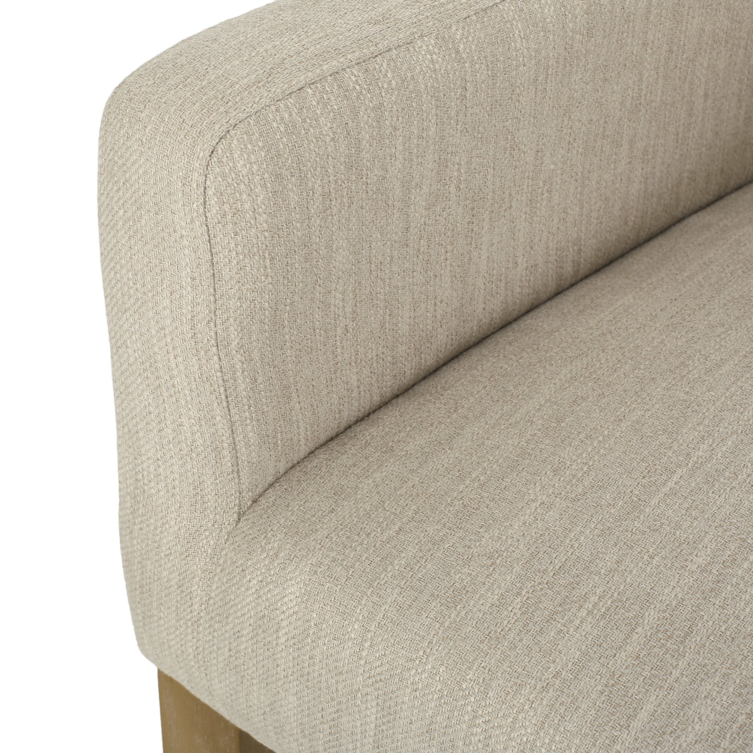 Noble House Deville Indoor Fabric Upholstered Wood 30.5 inch Barstools with Full Back, Set of 2, Beige