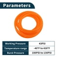 thumbnail image 4 of Manguera de Tubo de Vacío Única Bargains Línea de Vacío Automotriz Naranja 197FT 15/32" 4mm ID 3mm Grosor 1 Pc 130PSI Presión Máxima, 4 of 6