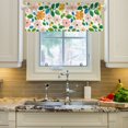 thumbnail image 2 of Yayeee Kitchen Valance Rod Pocket 54" x 18" Living Room Window Curtain, Retro Orange Floral, 2 of 6