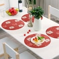 thumbnail image 6 of Ryvnso Christmas Gift Round Plate Mats Dining Table Placemat Set of 4 for Holiday Decoration, 6 of 7