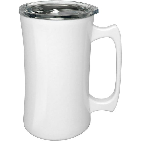 True North Insulated Mug Tumbler with Lid, 20 oz (Beach White)