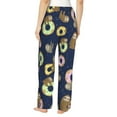 thumbnail image 3 of Balery Sloth with Donuts print Women's Pajama Pants,Ultra Lightweight Pjs,Lounge Pant-Medium, 3 of 9
