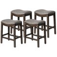 thumbnail image 1 of Maven Lane Tabouret de Cuisine Sans Dossier Adrien, Fini Noyer, Lot de 4, 1 of 7