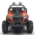 thumbnail image 7 of 12V Kids Ride on Car, Electric Off-Road UTV Truck with Remote Control, Anti-Collision Bar, High Chassis, Anti-Slip Wheels & 4-Wheel Suspension, Battery Powered Ride on Toy for Kids, Red, 7 of 7