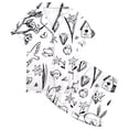 thumbnail image 3 of Pyjama pour Enfants Shorts Boutons Manches Courtes Confortable Col à Revers Ensemble Imprimé Bébé Fille Vêtements Blanc 12-13 Ans, 3 of 4
