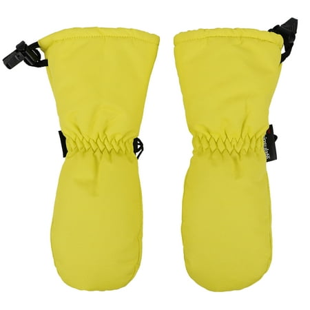 Toppers Kids Winter Ski Gloves Thinsulate Lined Waterproof Ski Mittens Yellow M
