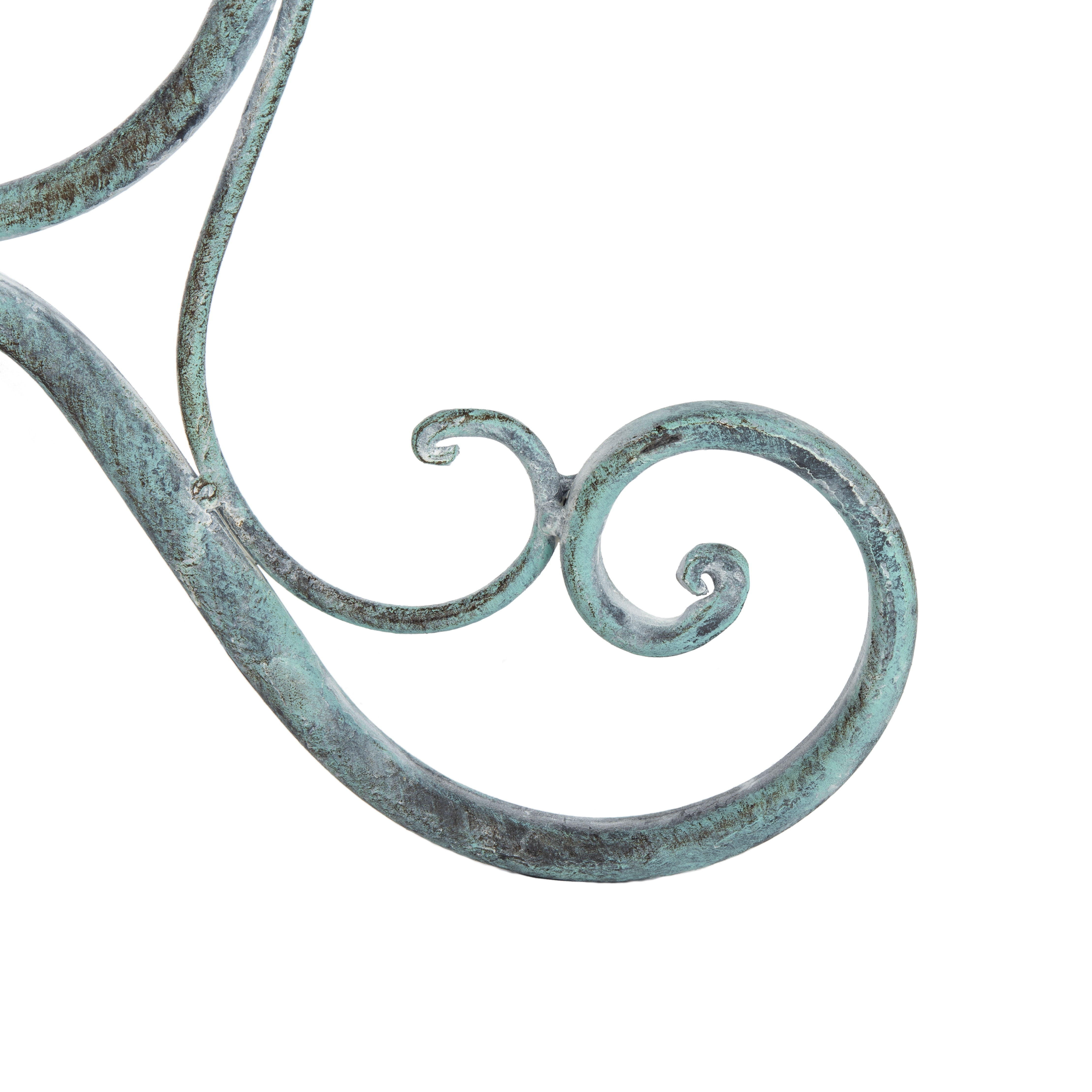 SAFAVIEH Ashlan Solid Rustic Outdoor Patio Bird Bath, Dark Green