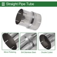 thumbnail image 4 of Rebajadora de codo de escape mandrel de 4" OD-4.5" OD, adaptador de tubo de acero inoxidable 304, longitud de 50 pulgadas, tono plateado, 4 of 7