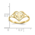 thumbnail image 3 of Primal Gold 10 Karat Yellow Gold High Polished Heart with Cross Ring, 3 of 6