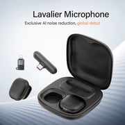 Mini Wireless Lavalier Microphone for iPhone iPad Android PC Tablets, AI Noise Cancelling, Magnetic Mic Podcast Microphone Live Equipment,Mini Lapel Mics for Video Recording, Vlog, TikTok