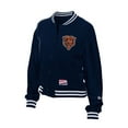 thumbnail image 2 of Women's New Era  Navy Chicago Bears Throwback Fleece Full-Snap Jacket, 2 of 5