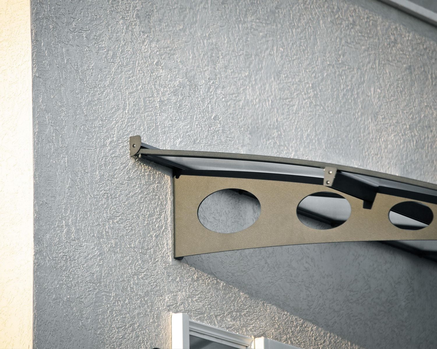 CANOPIA by PALRAM Herald 5 ft. x 7 ft. Door and Window Fixed Awning - Grey