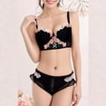 thumbnail image 2 of Brasieres de Mujer Tela de Mantequilla Lencería Estilo Pure Desire para Mujer, Sujetador Retro Fruncido Pequeño con Bordado de Flores Mediana, 2 of 6