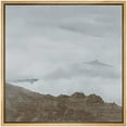 thumbnail image 2 of PixonSign Framed Canvas Wall Art Aerial View Cloudy Rocky Mountain Landscape Print Nature Wilderness Fine Art Farmhouse/Country Minimal Artwork for Living Room, Bedroom, Office - 16"x16" Natural, 2 of 5
