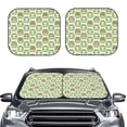 thumbnail image 2 of Kll Cute Chubby Frog Windshield Sun Shade 2-Piece Foldable Car Front Window Sunshade For Most Sedans Suv Truck - Auto Sun Blocker Visor Protector Blocks Max Uv Rays - Large, 2 of 7