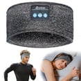 thumbnail image 1 of SANNWEEN Auriculares Bluetooth, auriculares para dormir, diadema inalámbrica para personas que duermen de lado, auriculares para dormir ajustables y diademas Bluetooth para mujeres y hombres (gris), 1 of 5