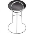 thumbnail image 3 of Meridian Furniture Ring Soft Gray Velvet Counter Stool in Brushed Chrome Finish, 3 of 5