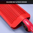 thumbnail image 3 of ZAXOP - Bolsa de silicona resistente al calor (2 unidades) para planchas, rizadores, alisadores de pelo, rizadores y herramientas de calor (verde y rojo), 3 of 5