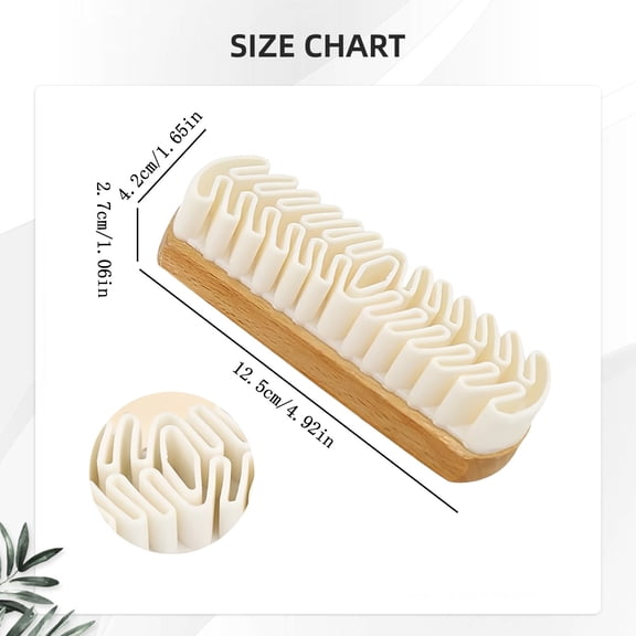 Suede shoe brush cleaner with wooden handle and eraser