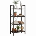 thumbnail image 2 of CONCETTA Bookshelf, 4-Tier Small Industrial Storage Shelf & Shelves, Metal Bookcase for Home Office, Living Room, Black, 2 of 8