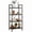 Black, variant on SHOUFTW 3-Tier Industrial Storage Shelves, Wooden Top with Metal Frame, Adjustable Feet for Small Space, Rust Brown