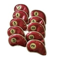 thumbnail image 3 of 10x Golf Iron Headcover, PU Leather Golf Club Head Cover Protector, Golf Protective Headcover Set for Golfer Gift Golf Accessories, 3 of 9