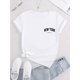 thumbnail image 2 of Camiseta Para Mujer De Verano Cuello RedondoNew York Cheerful Print Casual T-Shirt for Women - Polyester Blend Knit Fabric, Crew Neck, Short Sleeve, Season Versatile, Medium StretchFather's Day, Mot, 2 of 6