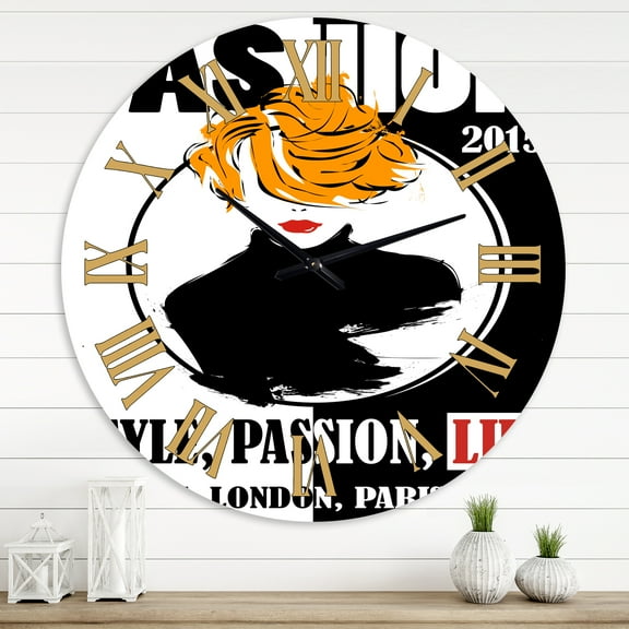 Designart 1 in Modern,Contemporary Wall Clock