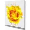 thumbnail image 2 of Belle Rose en Aquarelle Jaune - Impression sur Toile Florale, 2 of 4