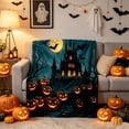 thumbnail image 5 of PoyoKee Throw Blanket for Couch, House Flannel Soft Blanket for Halloween Decorations, 39" x 23" Thanksgiving Fall Decor Cute Quilt for Bed Sofa Cover, 5 of 7