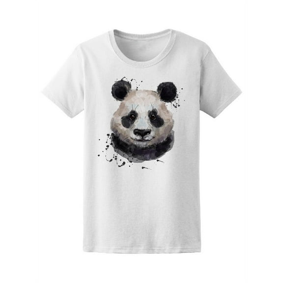 Cool Grunge Watercolor Panda T-Shirt Women -Image by Shutterstock, Female x-Large