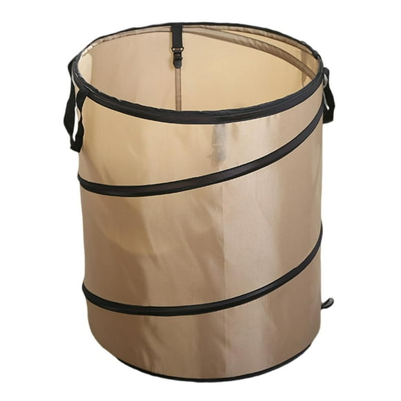 Outdoor Travel Camping Trash Can Folding Storage Round Bucket Garden Garbage Bag