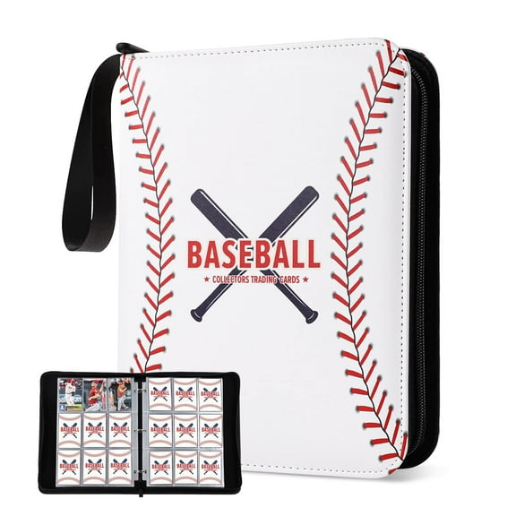 Card Binder 900 Pockets, Trading Card Binder with Sleeves, Baseball Card Binder, Trading Card Albums Sports Card Binder Collectible Fits 900 Cards with 50 Removable Sleeves