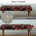 thumbnail image 5 of Psesaysky Red Poppy Flower Print Bench Seat Cover Stretch Rectangle Long Bench Covers Slipcover with Elastic Edge Removable Seat Cushion Protector for Bedroom, Kitchen, 5 of 7