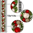 thumbnail image 5 of Black and White Gingham Christmas Table Runner Buffalo Check Plaid Xmas Decoration Holiday Home Kitchen Decor 13 x 72", 5 of 5