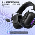 thumbnail image 3 of Ecomoment Wireless Gaming Headphones,2.4 GHz USB Gaming Headset with Detachable Microphone Compatible for PS5 PC Switch PC with Bluetooth 5.2, 3.5mm Wired for Xbox Series,RGB Light, 40H, Black, 3 of 10