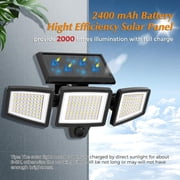 333LED 2PC LED Solar Lights Outdoor Waterproof Motion Sensor Security Wall Lamp