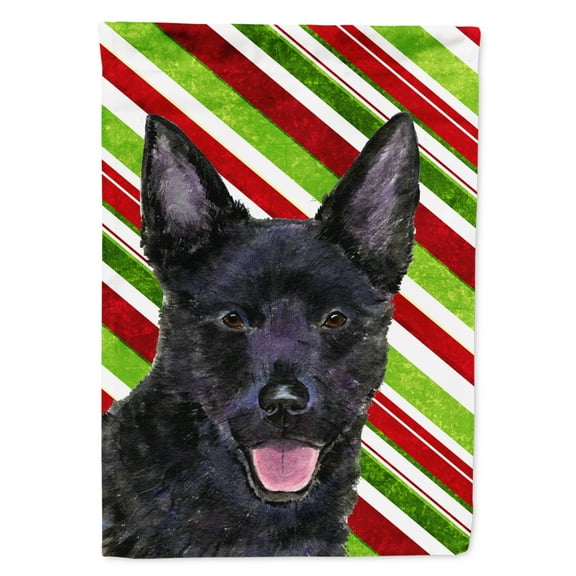Carolines Treasures SS4567-FLAG-PARENT Australian Kelpie Candy Cane Holiday Christmas Flag  multicolor