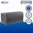thumbnail image 6 of Suncast 73 Gallon Outdoor Patio Storage Deck Boxes, Cyberspace (3 Pack), 6 of 12
