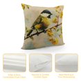 thumbnail image 4 of Flax Throw Pillow Cover Blue Painting Watercolor Bird Chickadee Tit Branch Colorful Artistic  Pillowcase Home Decor Square Cotton Linen Pillow Case Cushion Cover, 4 of 5