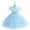 Sky Blue, variant on Girls Tulle Flower Girl Dress Elegant Ruffled Tiered Tutu Gown for Wedding Party Birthday