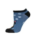 thumbnail image 2 of MeMoi Women's Need Coffee Right Meow Low-Cut Non-Skid Socks - Womens - Female, 9-11, Medium Denim Heather, 2 of 3